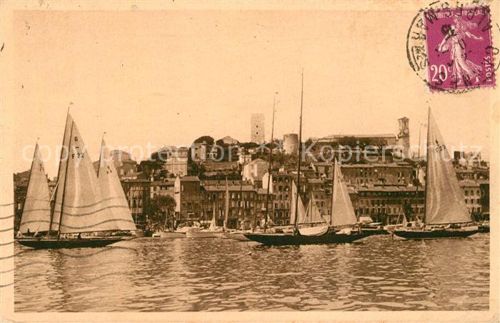 Cannes Alpes-Maritimes Le Port et le Mont Chevalier