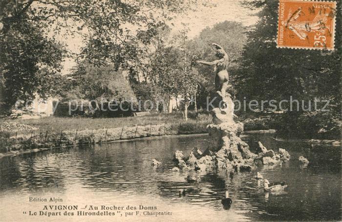 Avignon Vaucluse Au Rocher des Doms Le Départ des Hirondelles