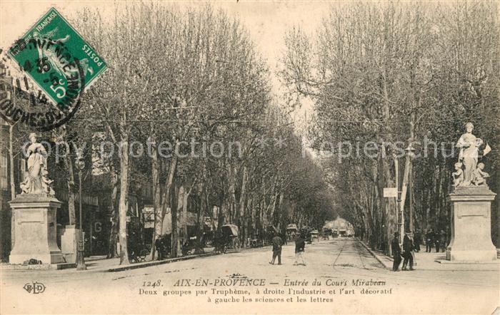 Aix-en-Provence Entrée du Cours Mirabeau