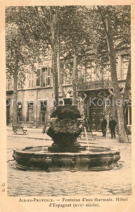 Aix-en-Provence Fontaine d eau thermale Hotel d'Espagnet XVII siecle