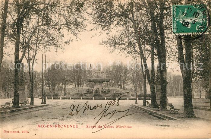 Aix-en-Provence Sortie du Cours Mirabeau