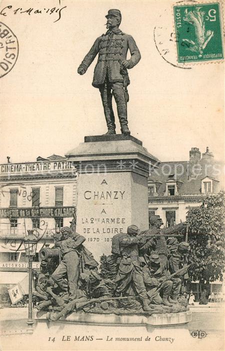 Le Mans Sarthe Monument de Chanzy Statue