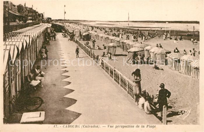 Cabourg Vue perspective de la Plage