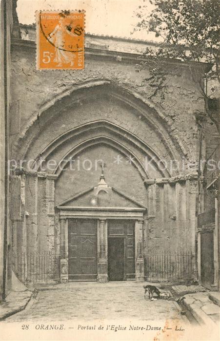 Orange Vaucluse Portail de l'Eglise Notre Dame