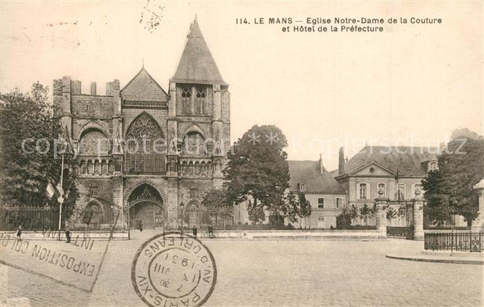 Le Mans Sarthe Eglise Notre Dame de la Couture Hotel de la Prefecture