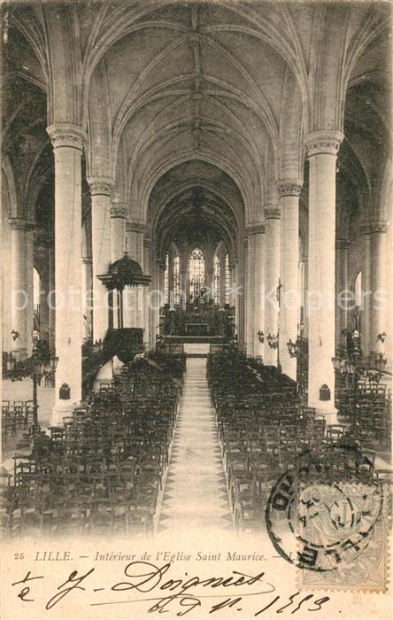 Lille Nord Intérieur de l'Eglise Saint Maurice