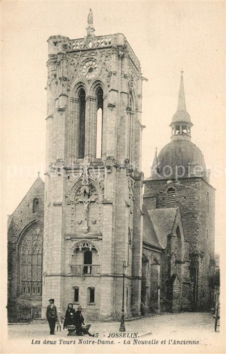 Josselin Les deux Tours Notre Dame la nouvelle et l'ancienne