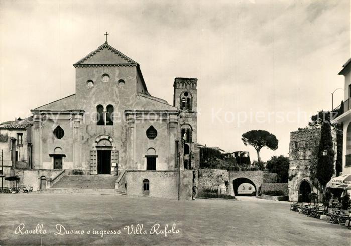 Ravello Duomo e ingresso Villa Rufolo Kathedrale