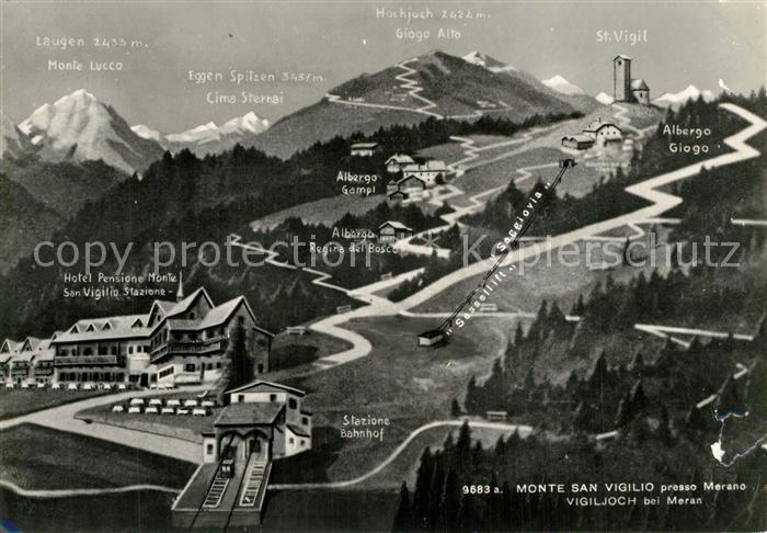 Vigiljoch Monte San Vigilio Kuenstlerkarte