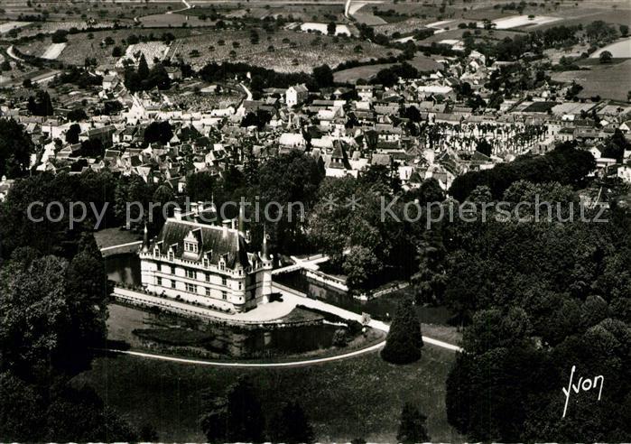 Azay-le-Rideau En avion au dessus des Chateaux de la Loire
