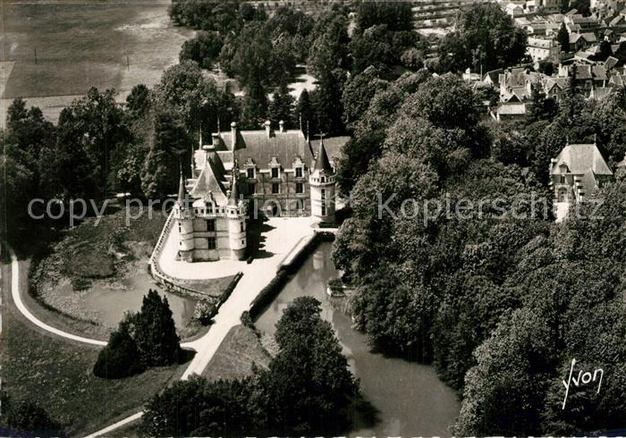 Azay-le-Rideau En avion au dessus des Chateaux de la Loire