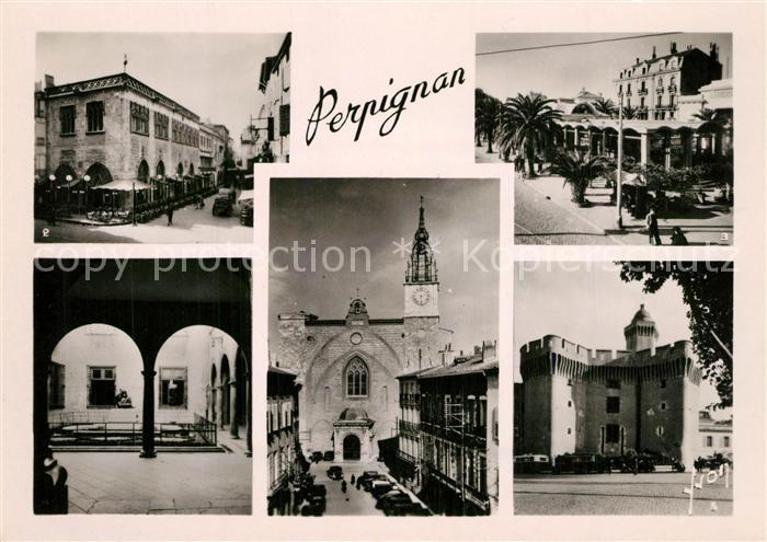 Perpignan Cathedrale Saint Jean Loge Palmarium Hotel de Ville Castillet