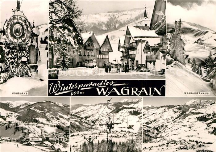 Wagrain Salzburg Mohrgrab Ortsmotiv Winterlandschaft Alpen Sessellift