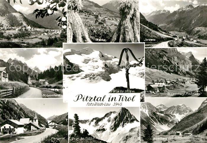Pitztal Ortschaften der Region Landschaftspanorama Alpen