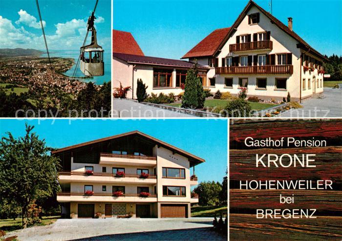Hohenweiler Vorarlberg Gasthof Pension Krone Pfaender Bergbahn Bodensee