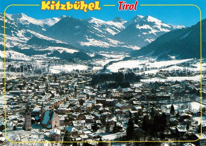 Kitzbuehel Tirol Panorama Schizentrum Kitzbueheler Alpen Fliegeraufnahme