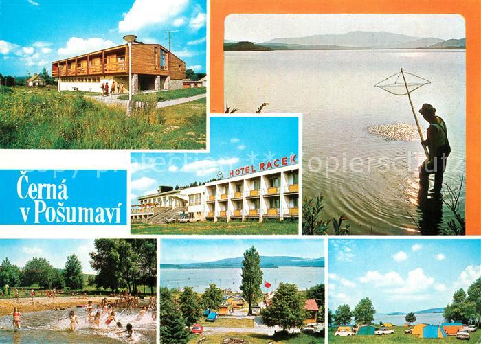 Cerna v Posumavi Post Hotel Racek Angeln See Campingplatz Badestrand