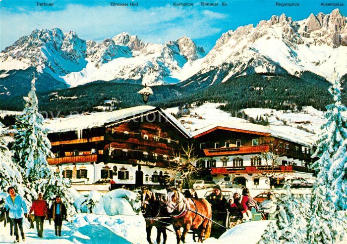 Going Wilden Kaiser Tirol Stanglwirt Alt Tiroler Gaststaette Pferdeschlitten