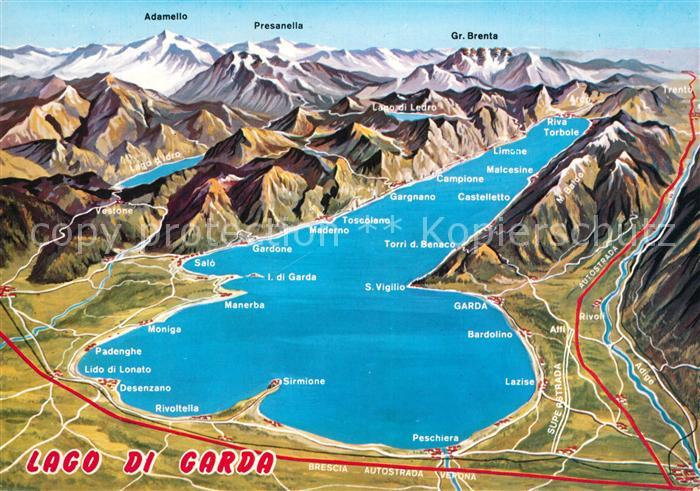 Lago di Garda Panoramakarte
