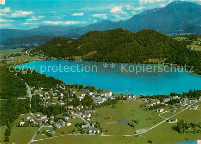 Seelach Klopeinersee Fliegeraufnahme mit Petzen Georgiberg und Unterburg