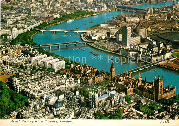 London Aerial View of River Thames