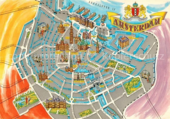 Amsterdam Niederlande Stadtplan