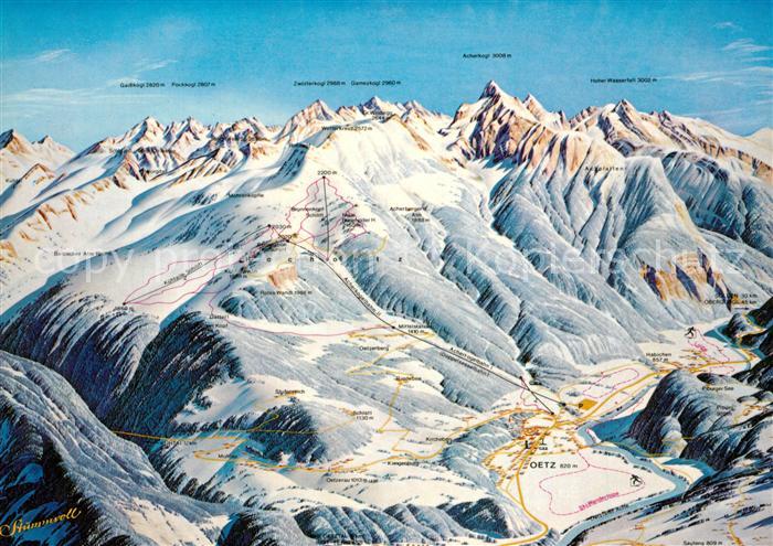 Oetz Oetztal Panoramakarte