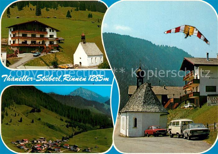 Rinnen Tirol Gasthaus Thaneller Stueberl Kapelle Drachenflieger