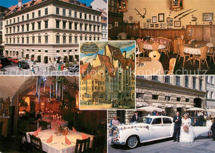 Muenchen Traditions Gaststaette Altes Hackerhaus Gastraeume Hochzeitsmotiv