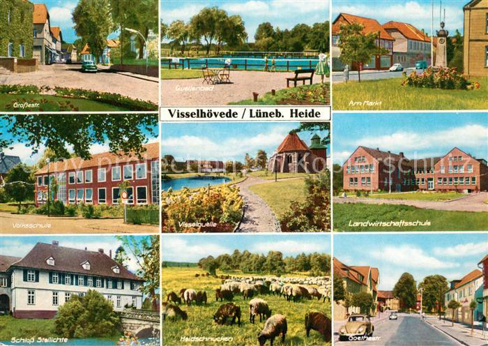 Visselhoevede Markt Landwirtschaftsschule Wasserquelle Heidschnucken Schloss
