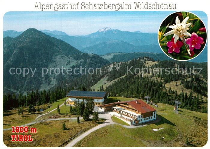Thierbach Wildschoenau Fliegeraufnahme Alpengasthof Schatzbergalm