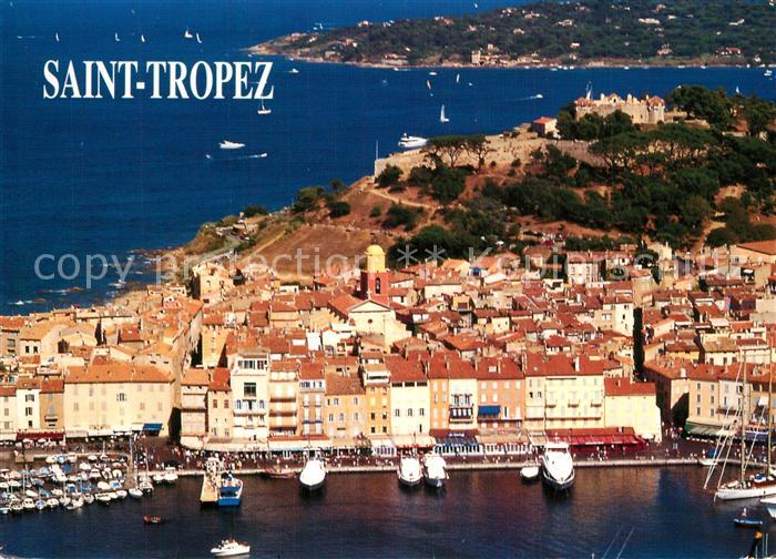 Saint Tropez Var Fliegeraufnahme Hafen Citadelle