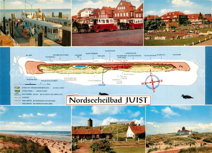 Juist Nordseebad Strand Leuchtturm Hafen