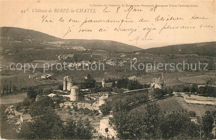 Berze-le-Chatel Panorama et le chateau