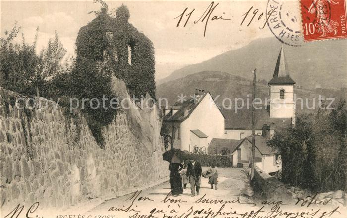 Argeles-Gazost Vue d ensemble et l'Eglise