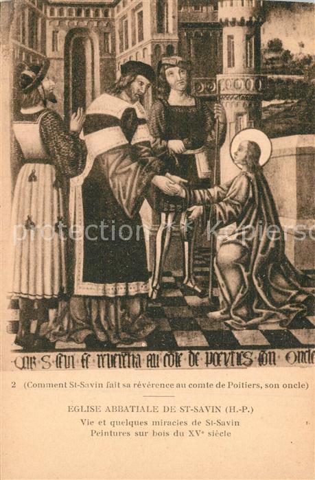 Saint-Savin Hautes-Pyrenees Eglise Abbatiale Peintures sur bois du XVe siècle Ku