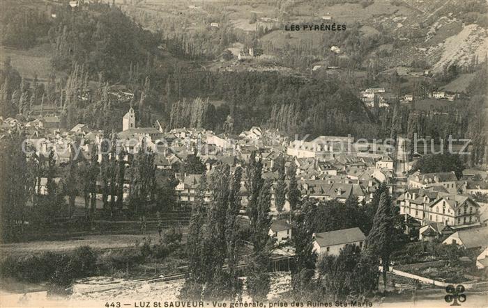 Luz-Saint-Sauveur Hautes Pyrenees Vue Generale prise des Ruines Sainte Marie