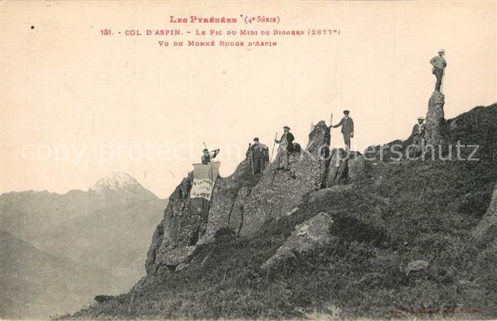 Col d Aspin Pic du Midi de Bigorre vu du Monné Rouge d Aspin