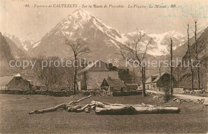 Cauterets Sur la Route de Pierrefitte Le Péguère et Le Monné Pyrénées