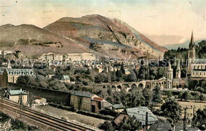 Lourdes Hautes Pyrenees Vue Generale prise de la Route de Pau