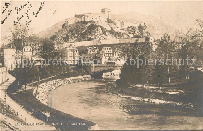 Lourdes Hautes Pyrenees Pont du Gave et le chateau