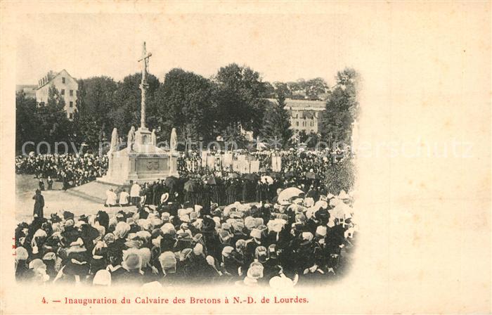 Lourdes Hautes Pyrenees Inauguration du Calvaire des Bretons a Notre Dame de Lou