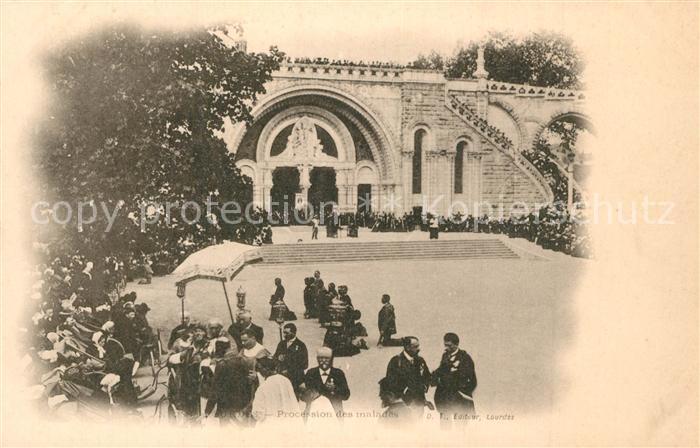 Lourdes Hautes Pyrenees Procession des malades