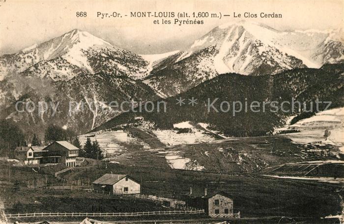 Mont-Louis Montagne Le Clos Cerdan et les Pyrénées