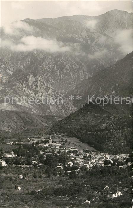 Vernet-les-Bains Vue Generale et le Canigou Pyrénées
