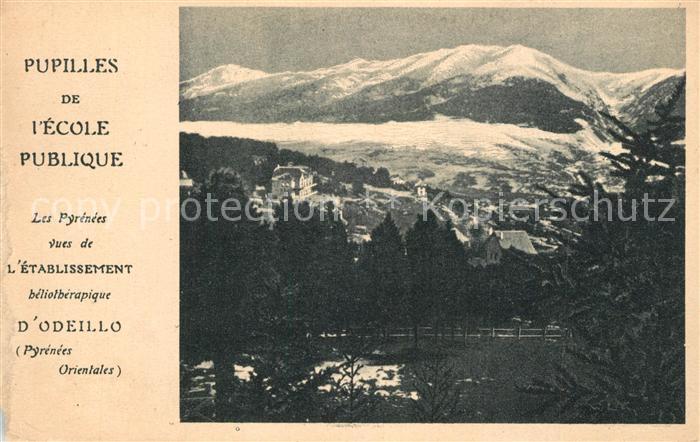 Odeillo Les Pyrénées vues de l'Etablissement béliothérapique