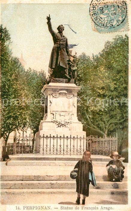 Perpignan Statue de Francois Arago Monument