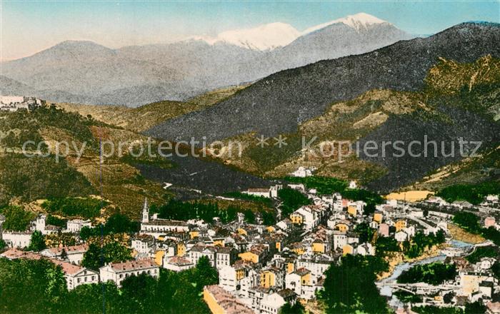 Amelie-les-Bains-Palalda Vue panoramique au fond le Canigou les Pyrénées