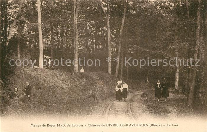 Civrieux-d Azergues Le bois près du Chateau Maison de Repos Notre Dame de Lourde