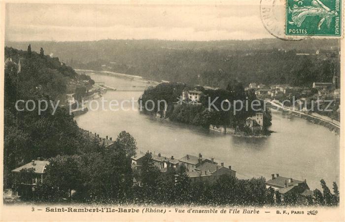 Saint Rambert l Ile Barbe Vue d ensemble de l'Ile